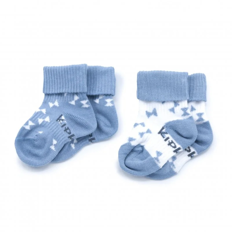 KipKep dětské ponožky Stay-on-Socks 0-6m 2páry Party Blue