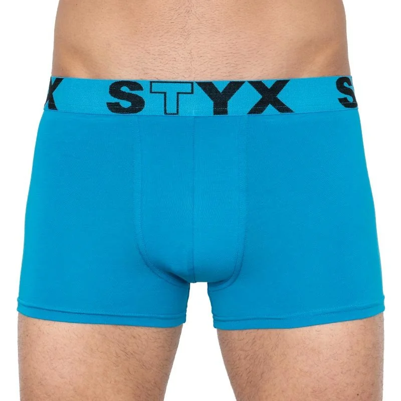 Styx Pánské boxerky sportovní guma nadrozměr světle modré (R969) 4XL