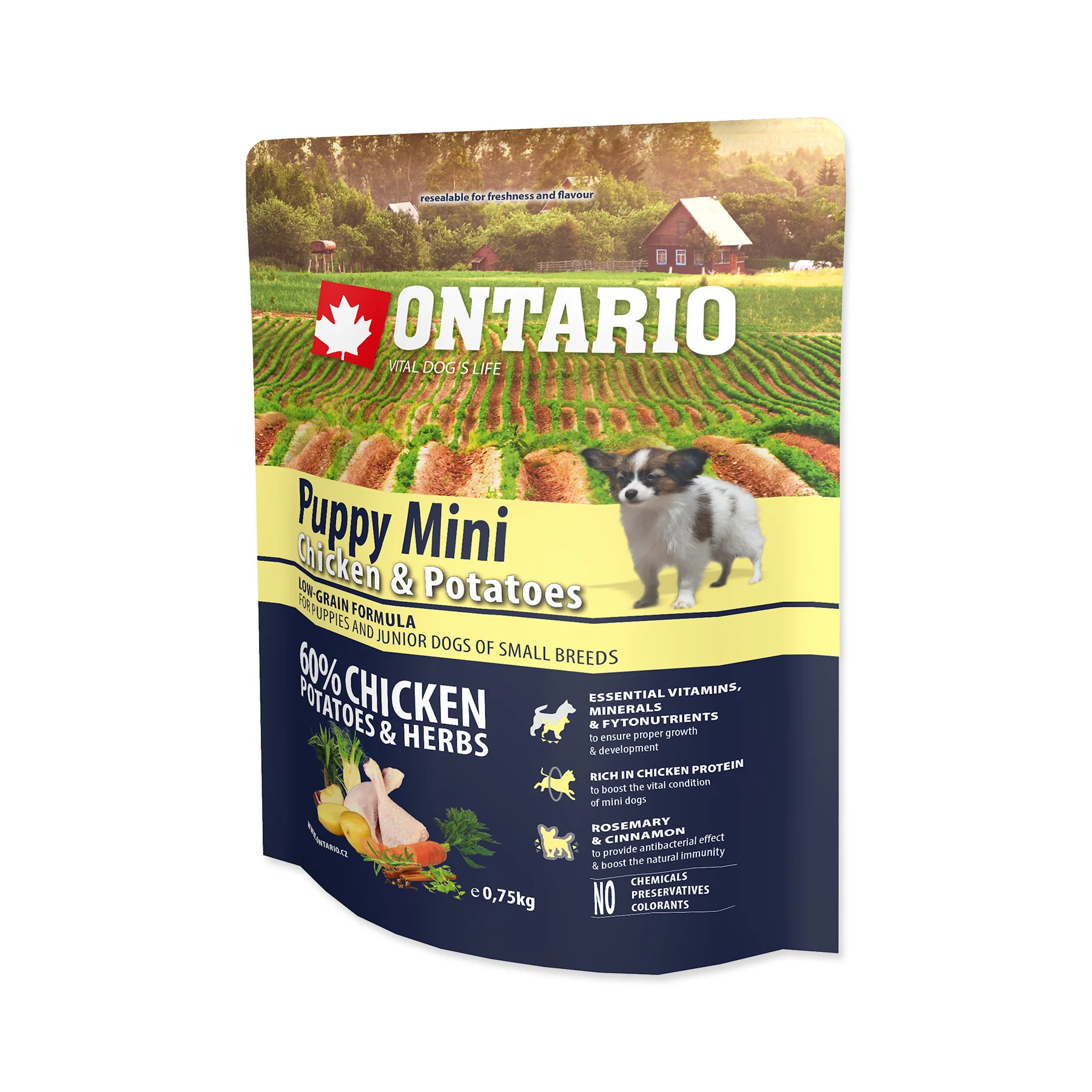 Ontario Puppy Mini Chicken&Potatoes granule 0,75 kg