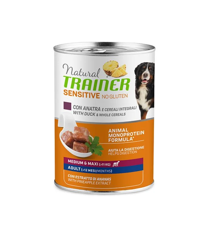 Natural Trainer No gluten medium/maxi kachna konzerva 400 g