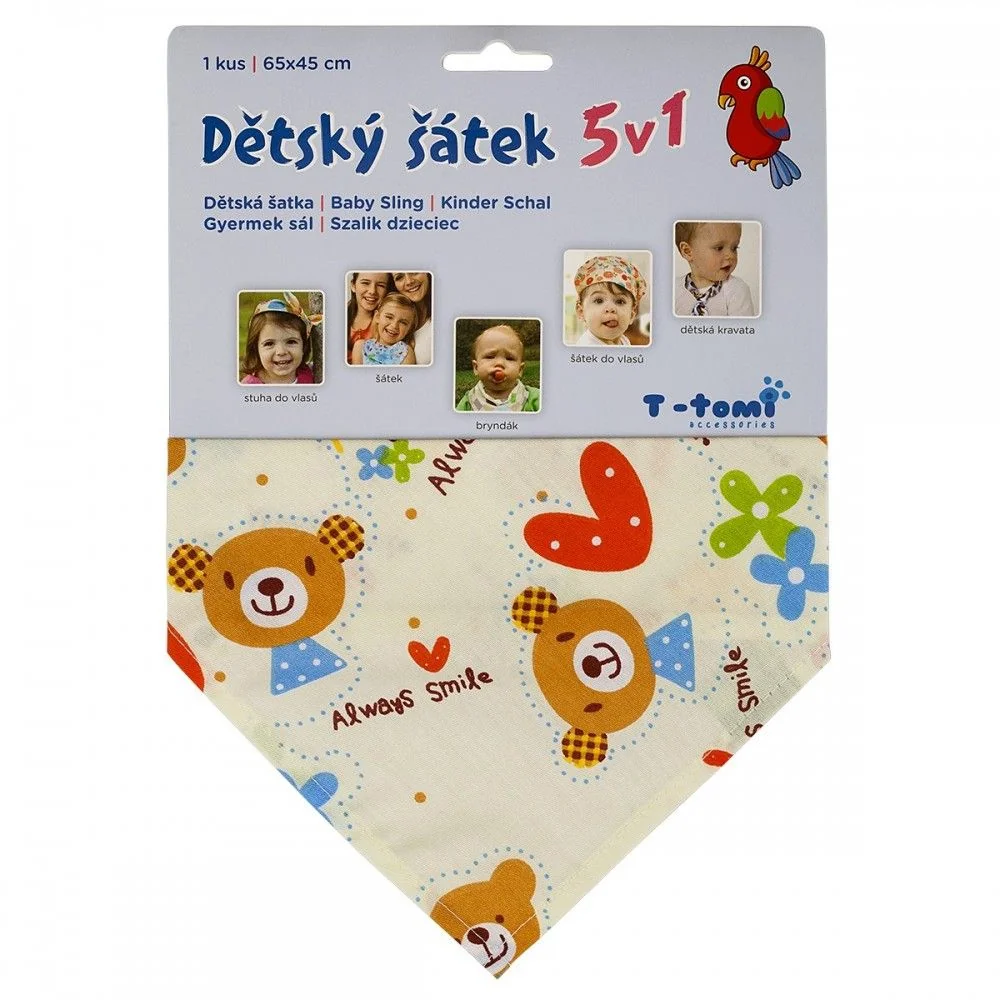 T-tomi Dětský šátek 1 ks teddies