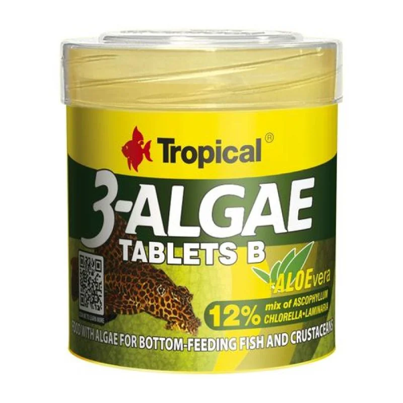 Tropical 3-Algae Tablets B 50ml/36g 200ks tabletové krmivo s řasami pro sladkovodní  a