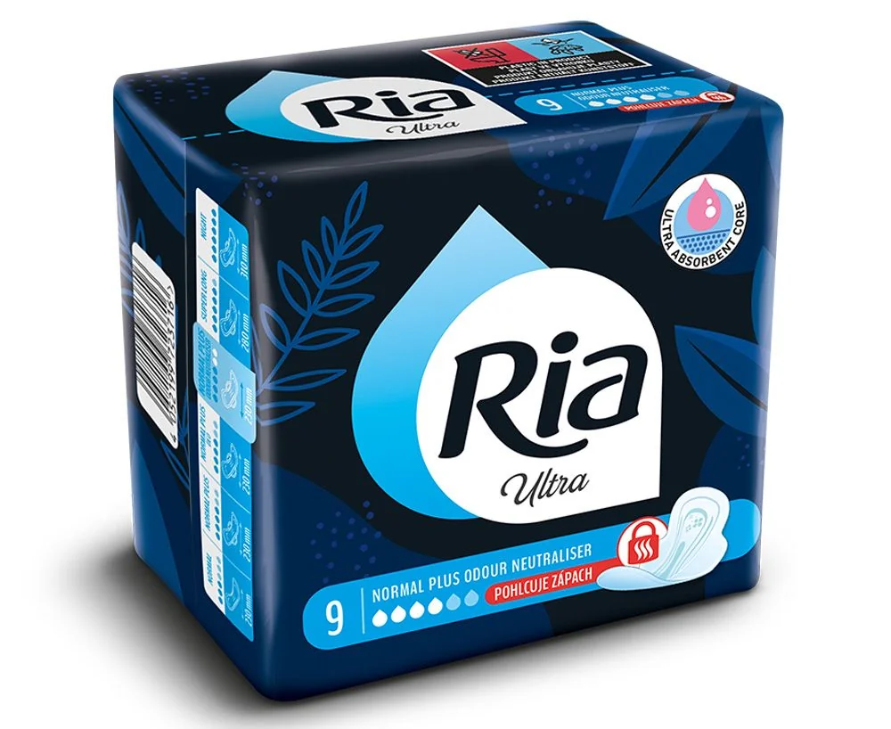 Ria Ultra Normal Plus Odour Neutraliser menstruační vložky 9 ks