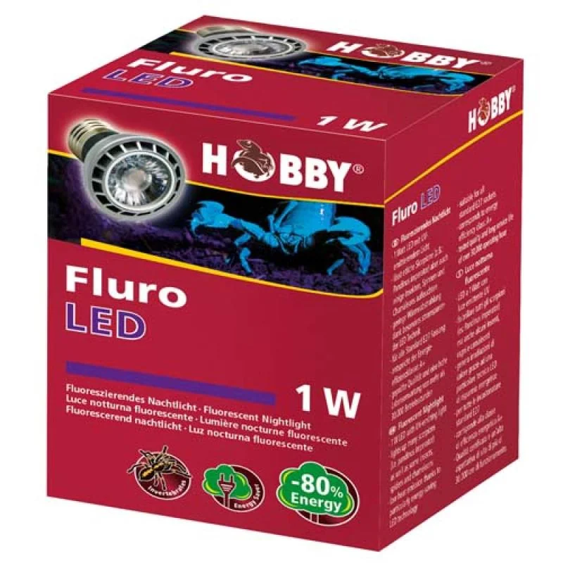 Hobby LED fluorescenční noční svítilna do terária 1W 