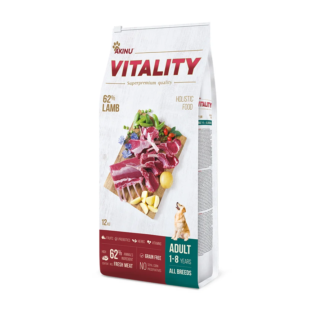 Akinu VITALITY jehněčí granule pro psy hypoalergenní 12 kg 