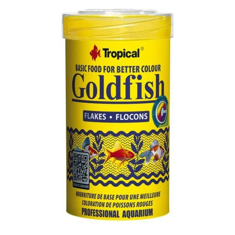 Tropical Goldfish Flake 100ml/20g krmivo pro závojnatky, podporující vybarvení