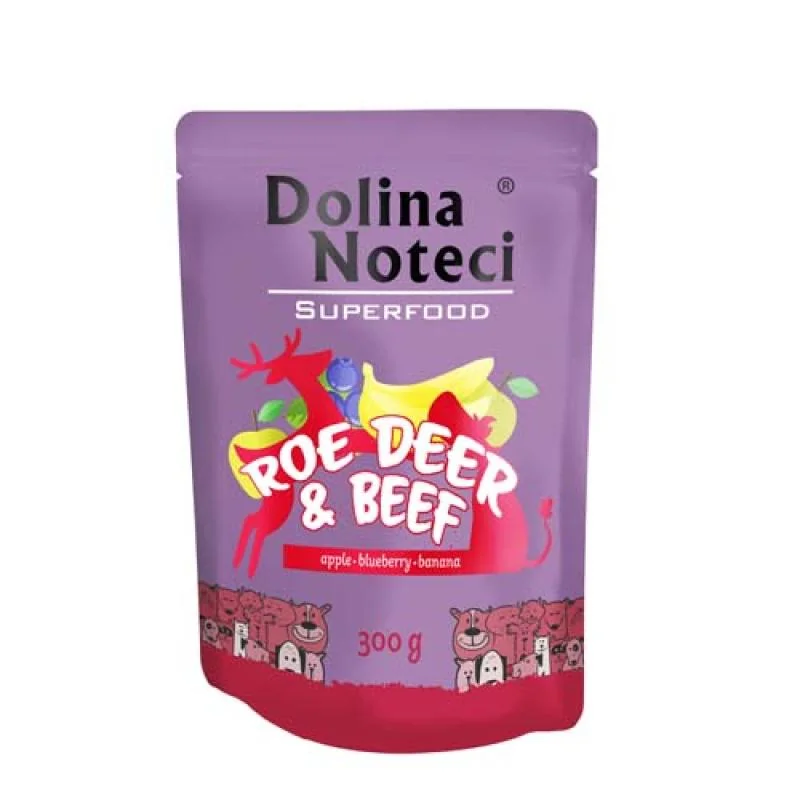 Dolina Noteci SUPERFOOD 300g srnčí a hovězí maso pro psy 80% masa