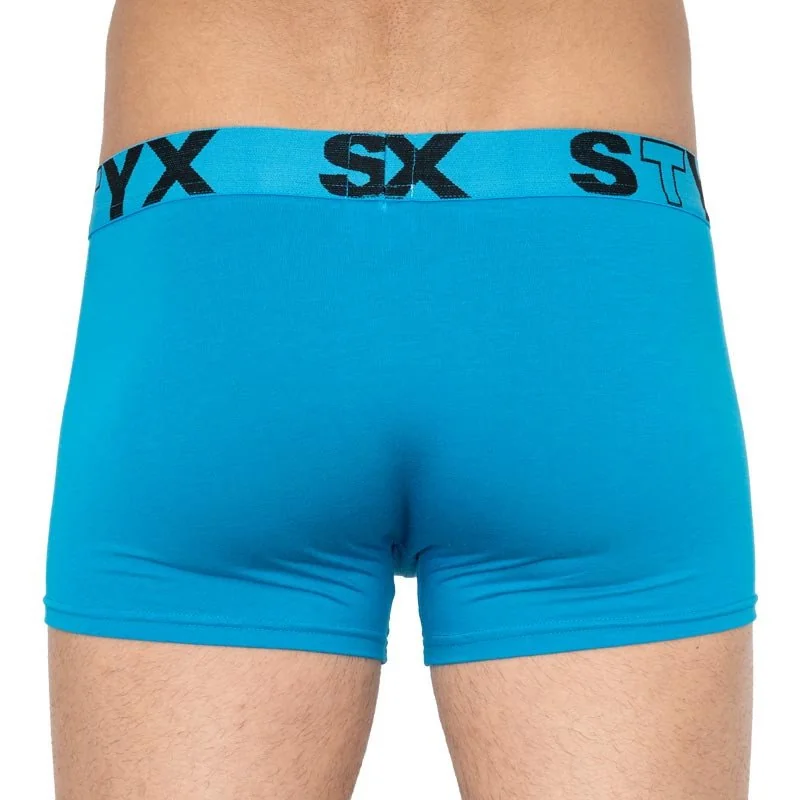 Styx Pánské boxerky sportovní guma nadrozměr světle modré (R969) 4XL 