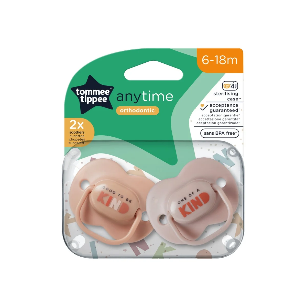 Tommee Tippee CTN Dudlík silikon AnyTime 6-18m 2 ks