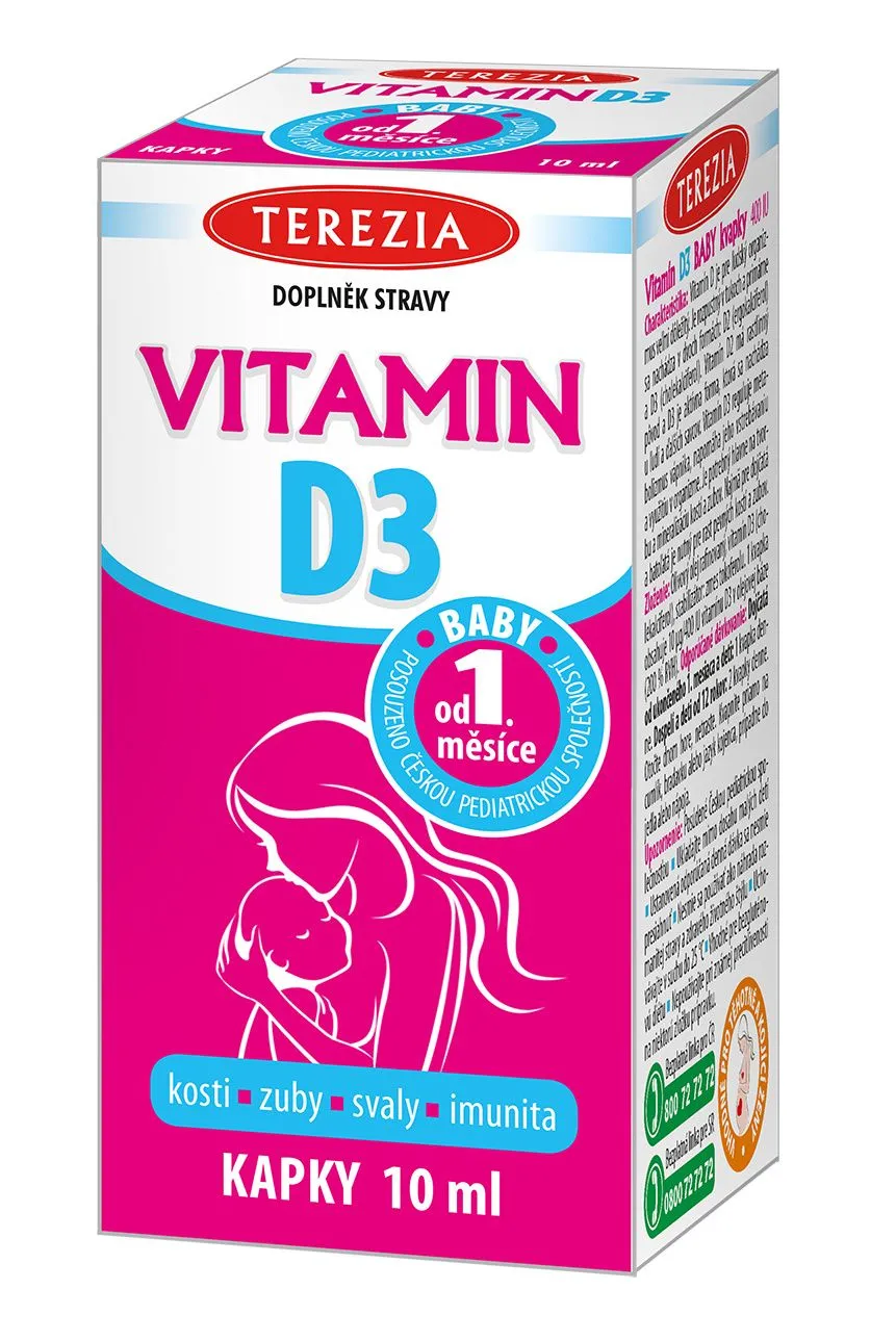 Terezia VITAMIN D3 BABY od narození 400 IU kapky 10 ml