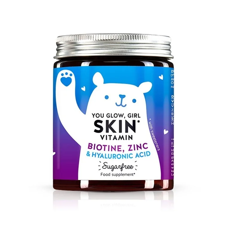 Bears With Benefits You Glow, Girl vitaminy s hyaluronem pro krásnější pleť 60 ks