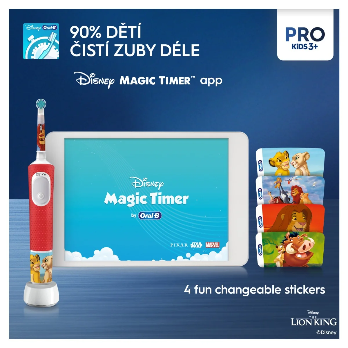 Oral-B Pro Kids Lví král elektrický zubní kartáček + pouzdro