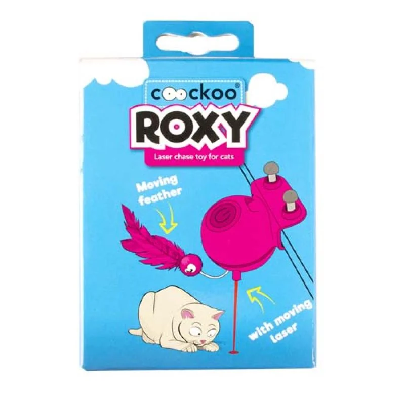 Ebi COOCKOO ROXY Interaktivní laserová hračka pro kočky 8x8x10,5cm růžová