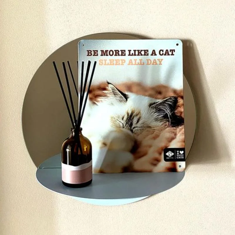 Ebi D&D I LOVE HAPPY CATS kovová tabulka: ,,Be more like a cat sleep all day” 20x 