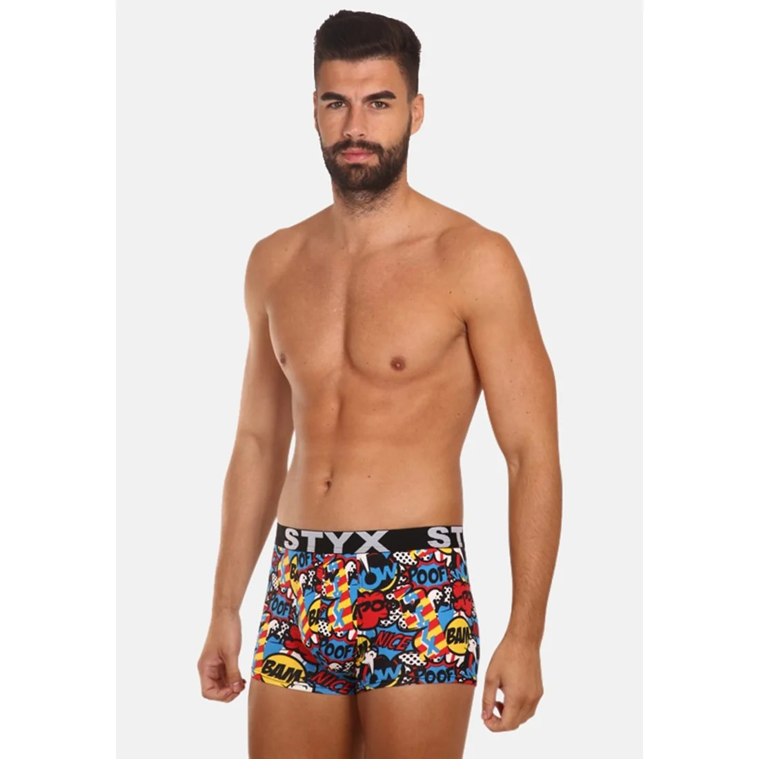 Styx Pánské boxerky art sportovní guma nadrozměr poof (R1153) 4XL 