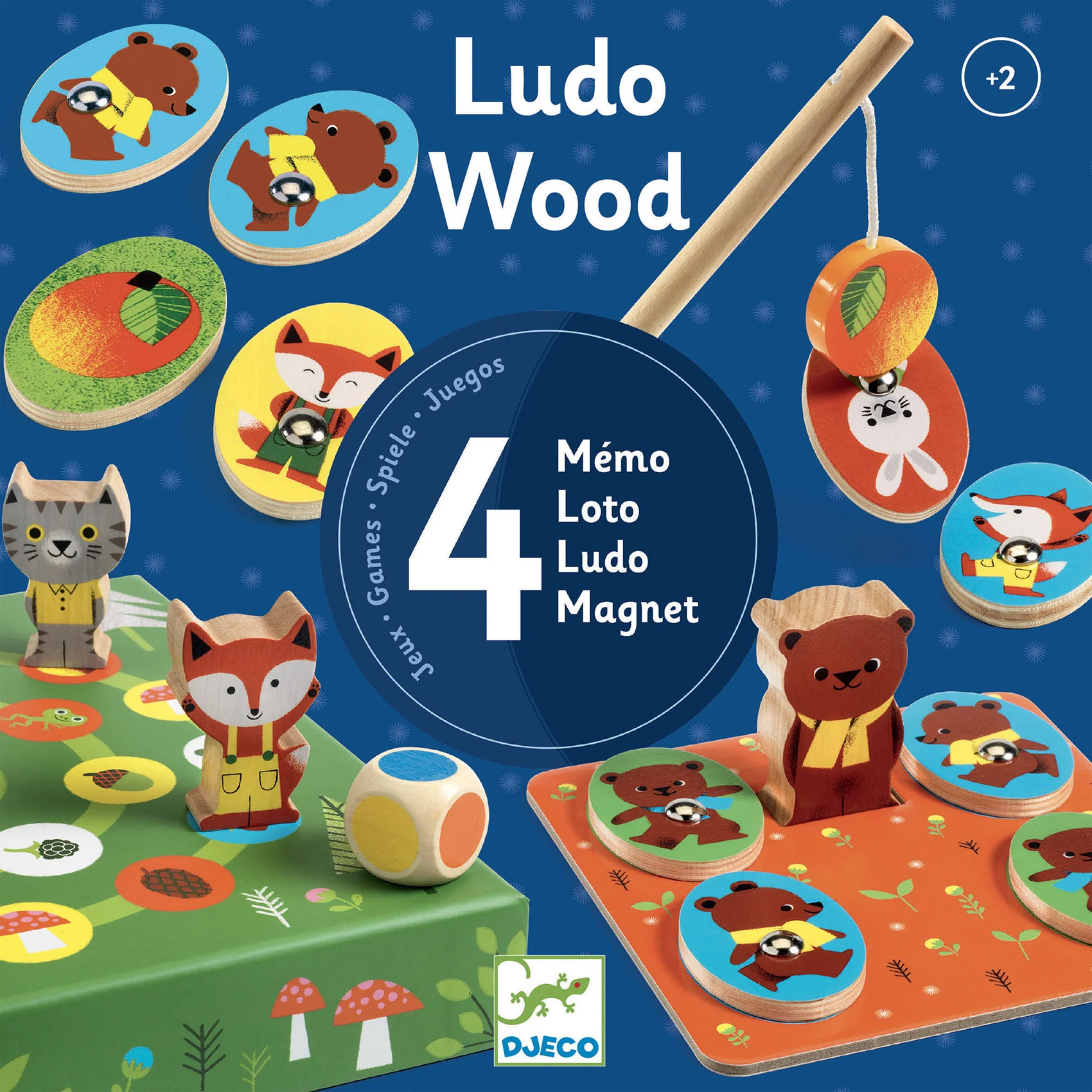 Djeco Sada 4 her Ludo Wood 