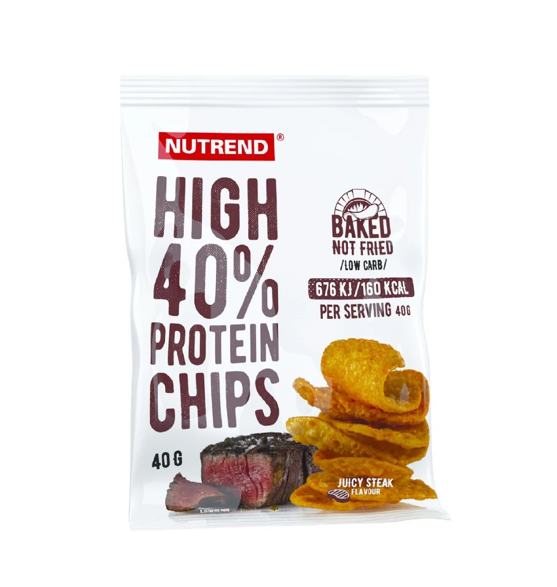 Nutrend High Protein Chips juicy steak 6x40 g