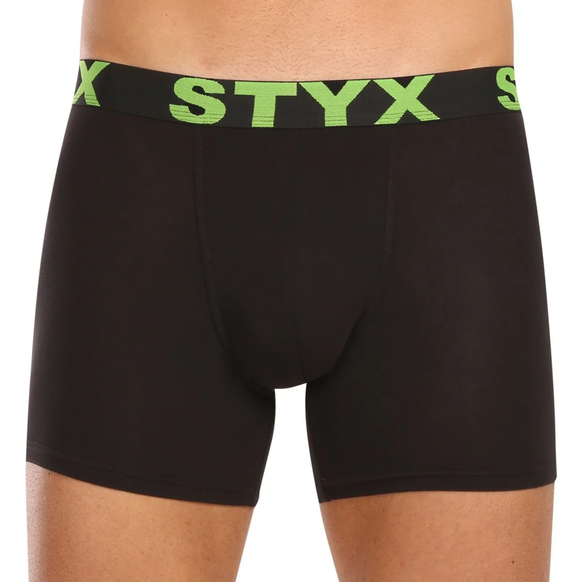 Styx 5PACK pánské boxerky long sportovní guma černé (5U9602) M 