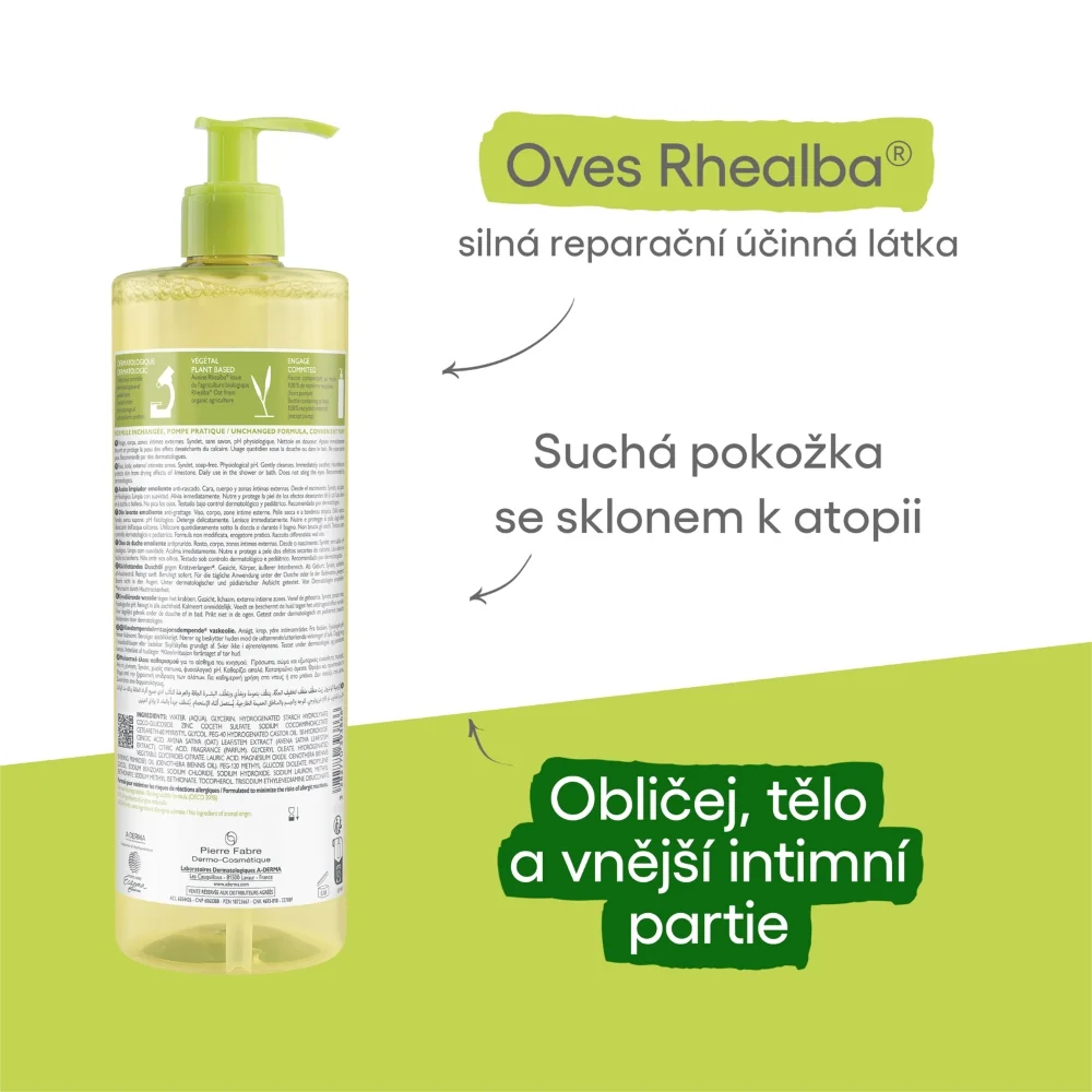 A-Derma Exomega Control Zvláčňující sprchový olej 750 ml