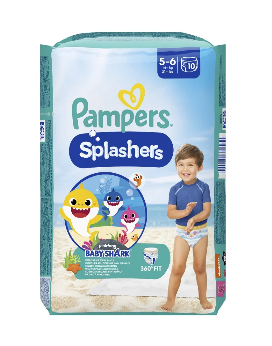 Pampers Splashers vel. 5–6 14 kg+ kalhotkové plenky 10 ks