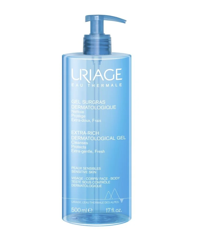 Uriage Extra bohatý dermatologický čisticí gel 500 ml