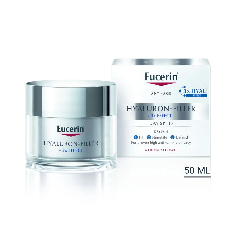 Eucerin Hyaluron-Filler + 3x Effect denní krém pro suchou pleť 50 ml