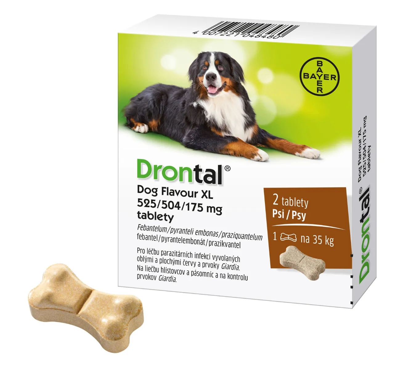 Drontal Dog Flavour XL 525/504/175 mg 2 tablety