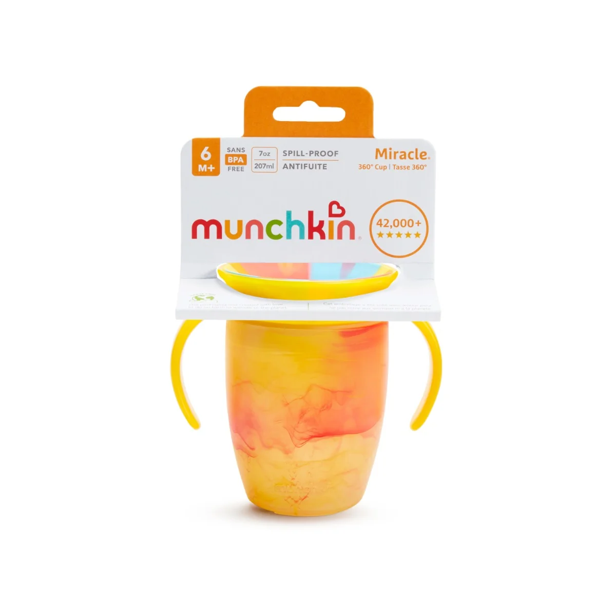 Munchkin Miracle 360° Tie Dye Cup Tropical 6m+ 2x207 ml žlutý a růžový