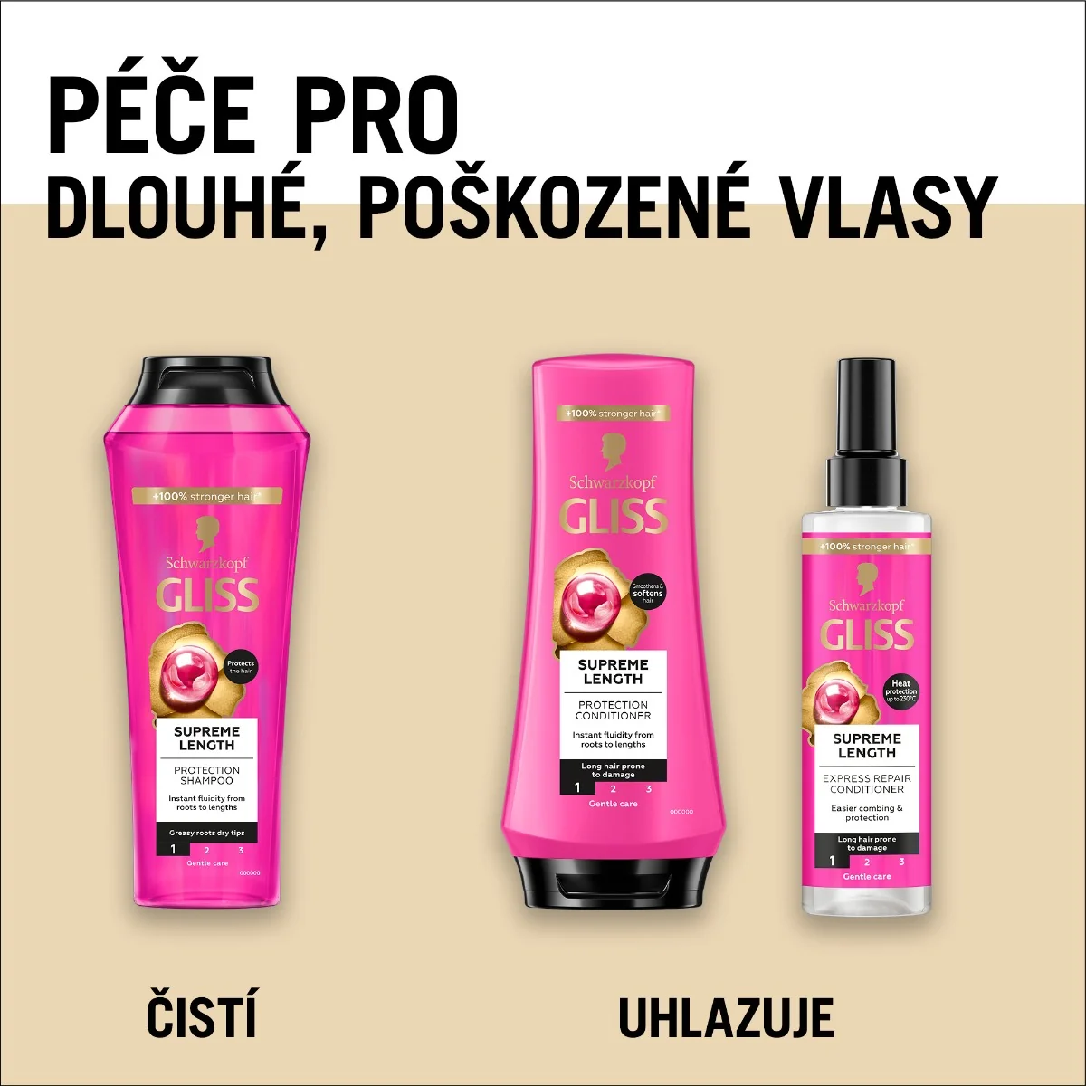 Gliss Supreme Length regenerační šampon 400 ml