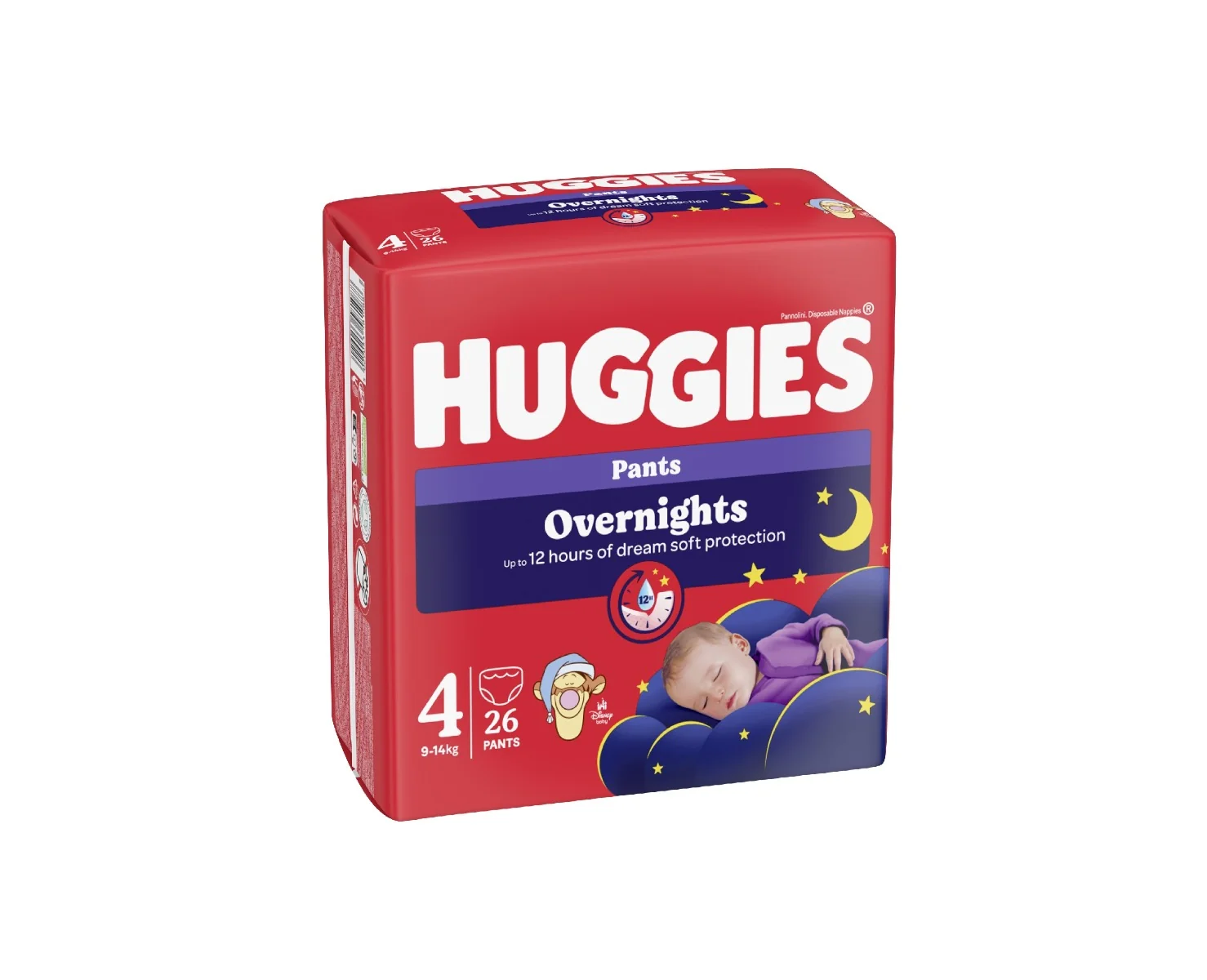 Huggies Overnights Pants 4 9-14 kg dětské pleny 26 ks