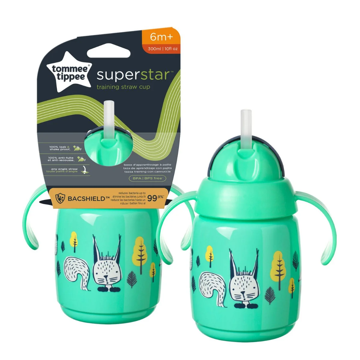 Tommee Tippee Superstar netekoucí hrnek Zelený 1 ks