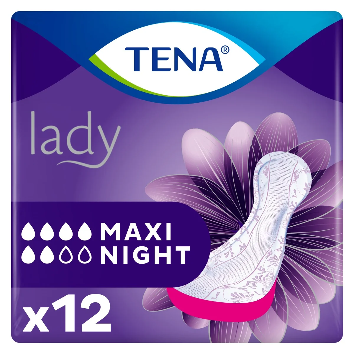 Tena Lady Protect+ Maxi Night inkontinenční vložky 12 ks