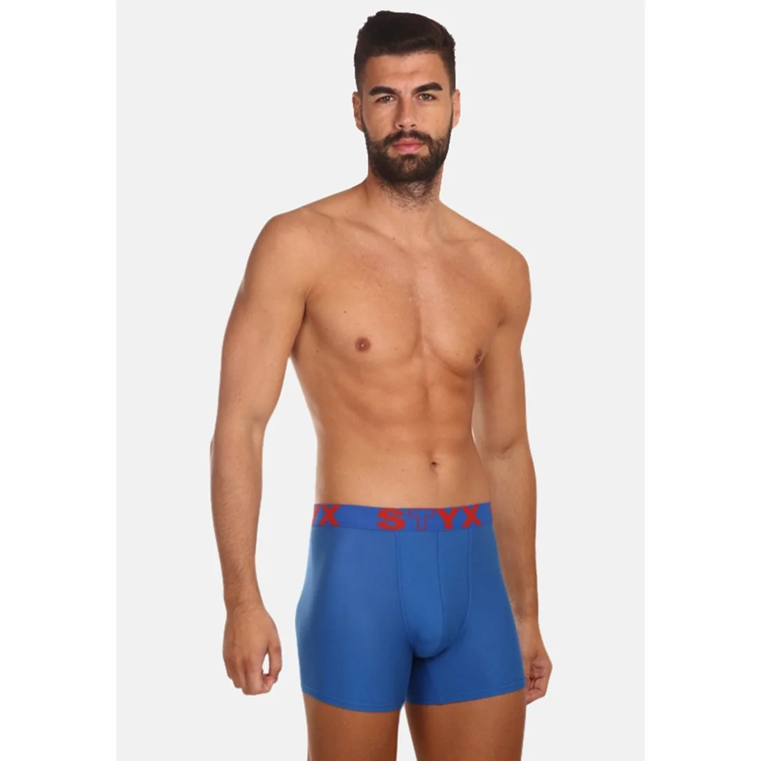 Styx Pánské boxerky long sportovní guma modré (U967) XXL 