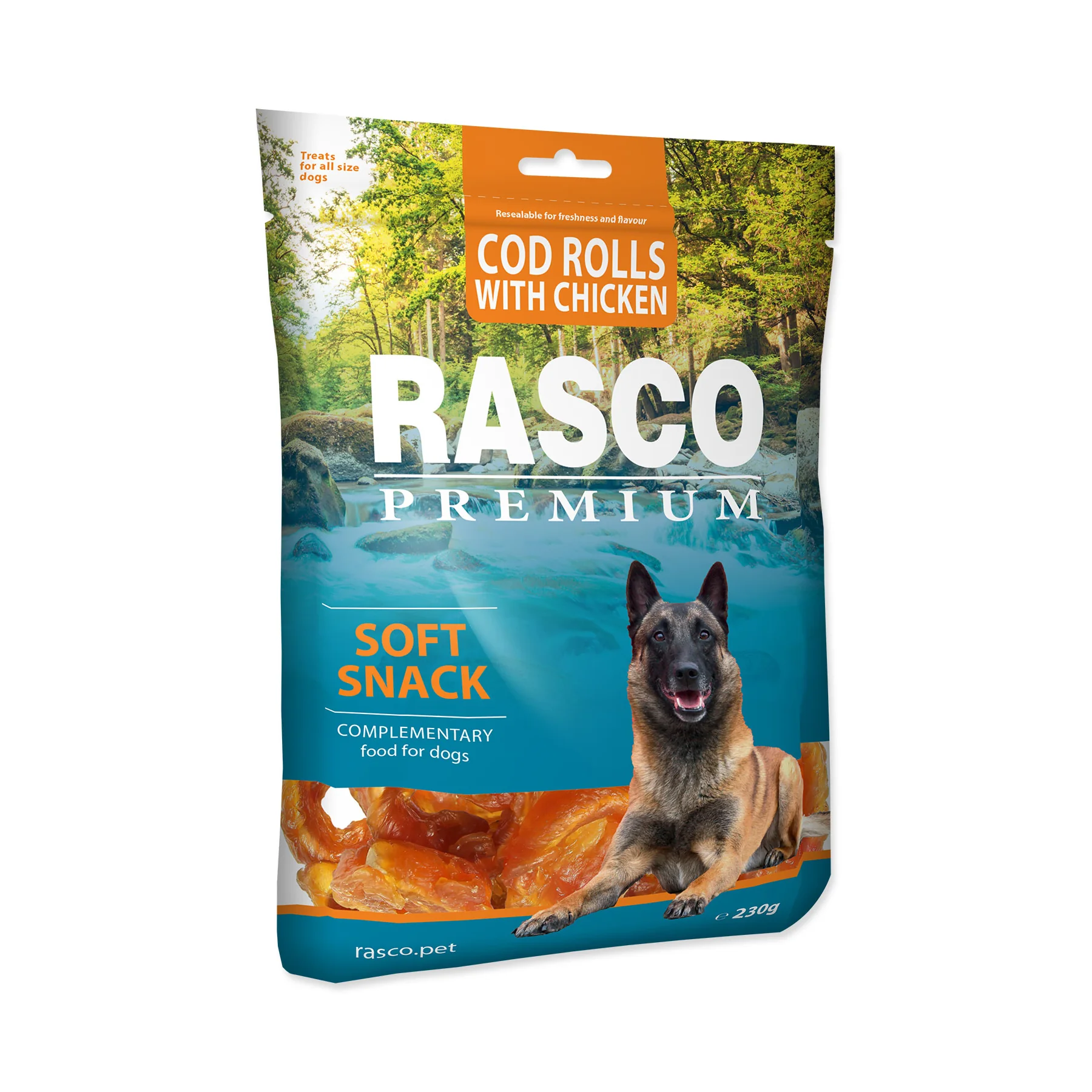 Rasco Premium Tresčí rolky obalené kuřecím 230 g