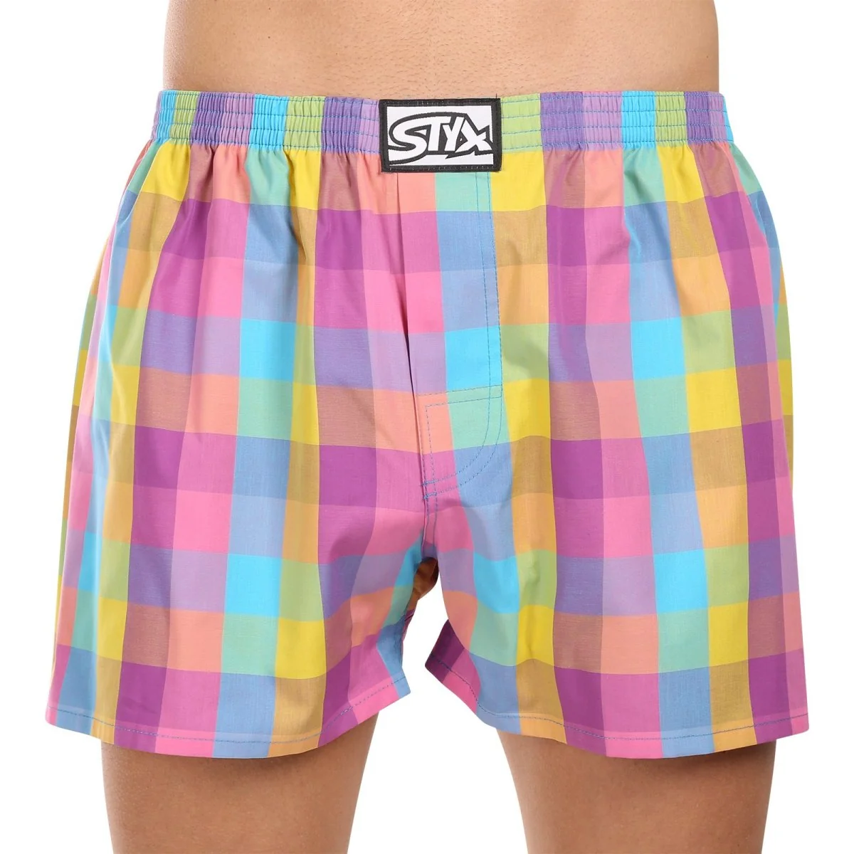 Styx 3PACK pánské trenky klasická guma vícebarevné (3A102329) L 