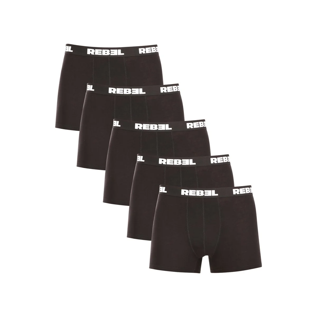 Nedeto 5PACK pánské boxerky Rebel černé (5NBR001) XXL