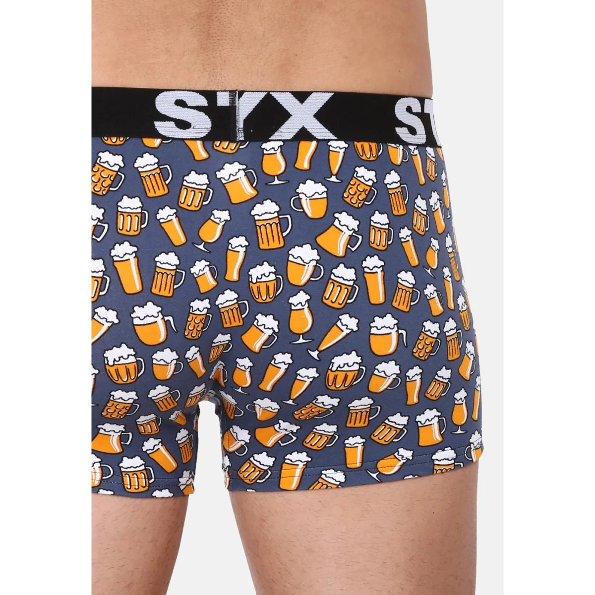 Styx Pánské boxerky art sportovní guma nadrozměr pivo (R1357) 4XL 