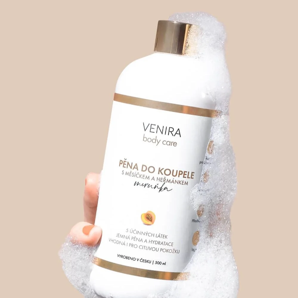 Venira Body Care Pěna do koupele s měsíčkem a heřmánkem Meruňka 500 ml