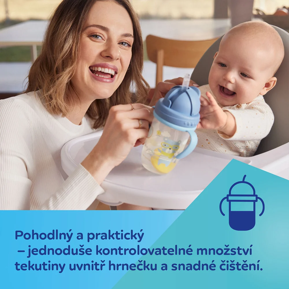 Canpol babies Nevylévací hrneček se slámkou a závažím 270 ml 1 ks šedý