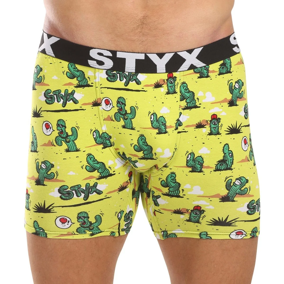 Styx 3PACK pánské boxerky long art sportovní guma vícebarevné (3UN13198) L 