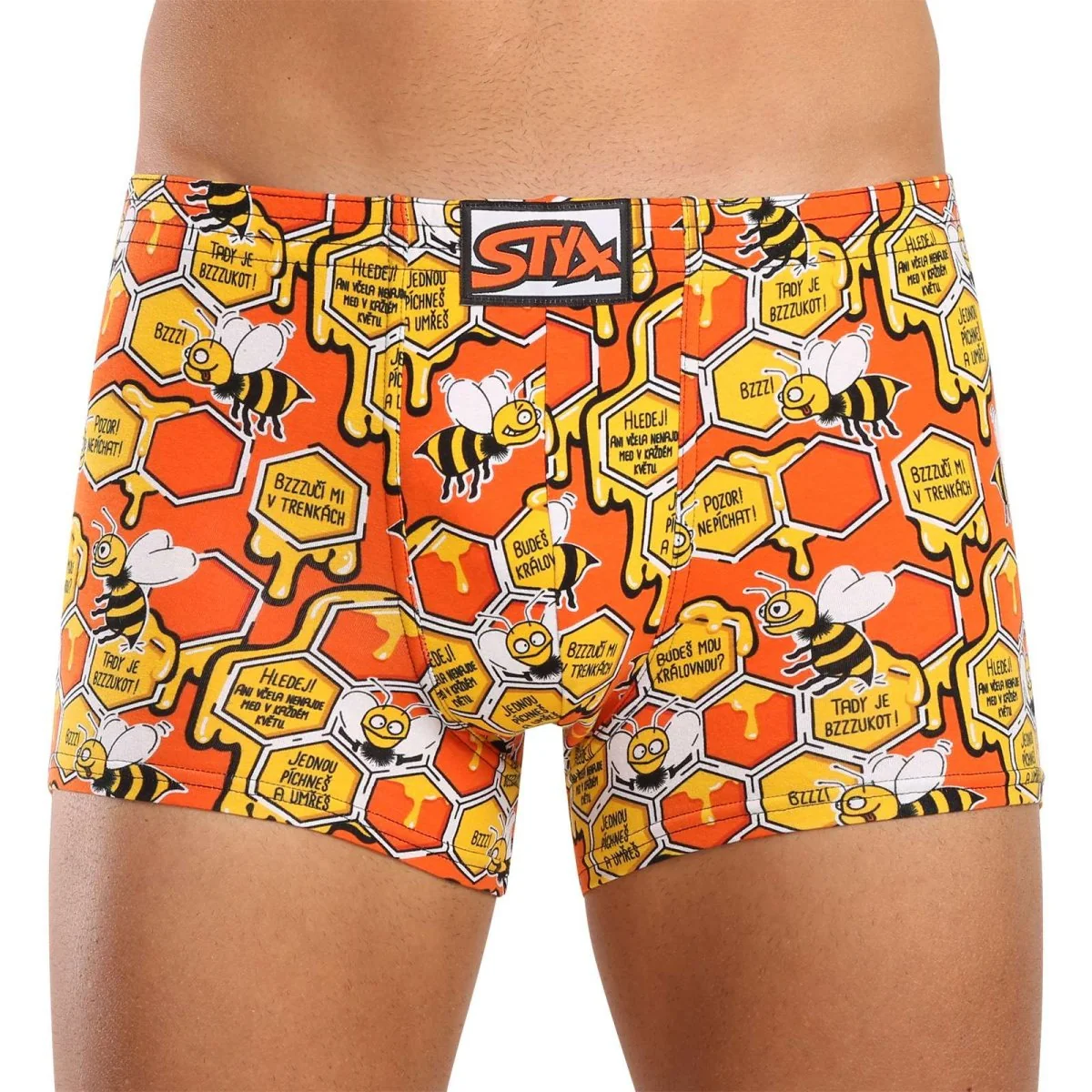 Styx 3PACK pánské boxerky art klasická guma vícebarevné (3Q12914) XL 