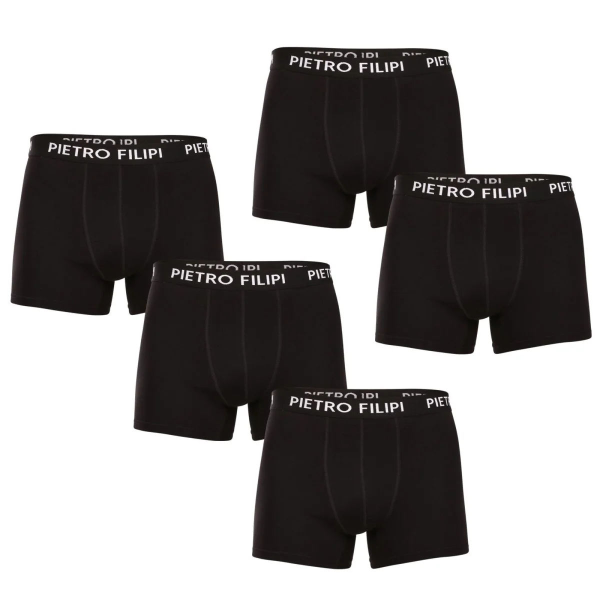 Pietro Filipi 5PACK pánské boxerky černé (5BCL002) L