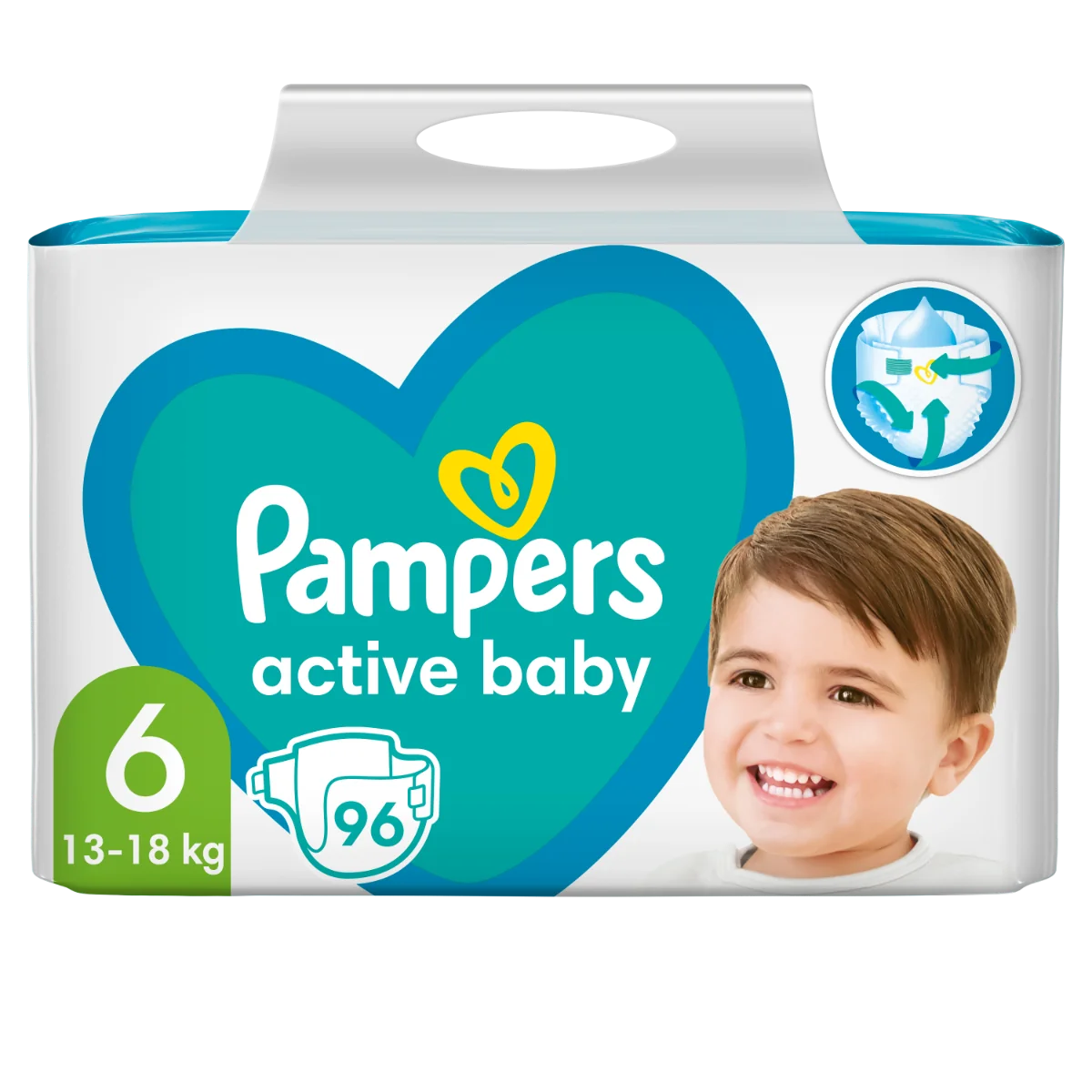 Pampers Active Baby vel. 6 13-18 kg dětské pleny 96 ks