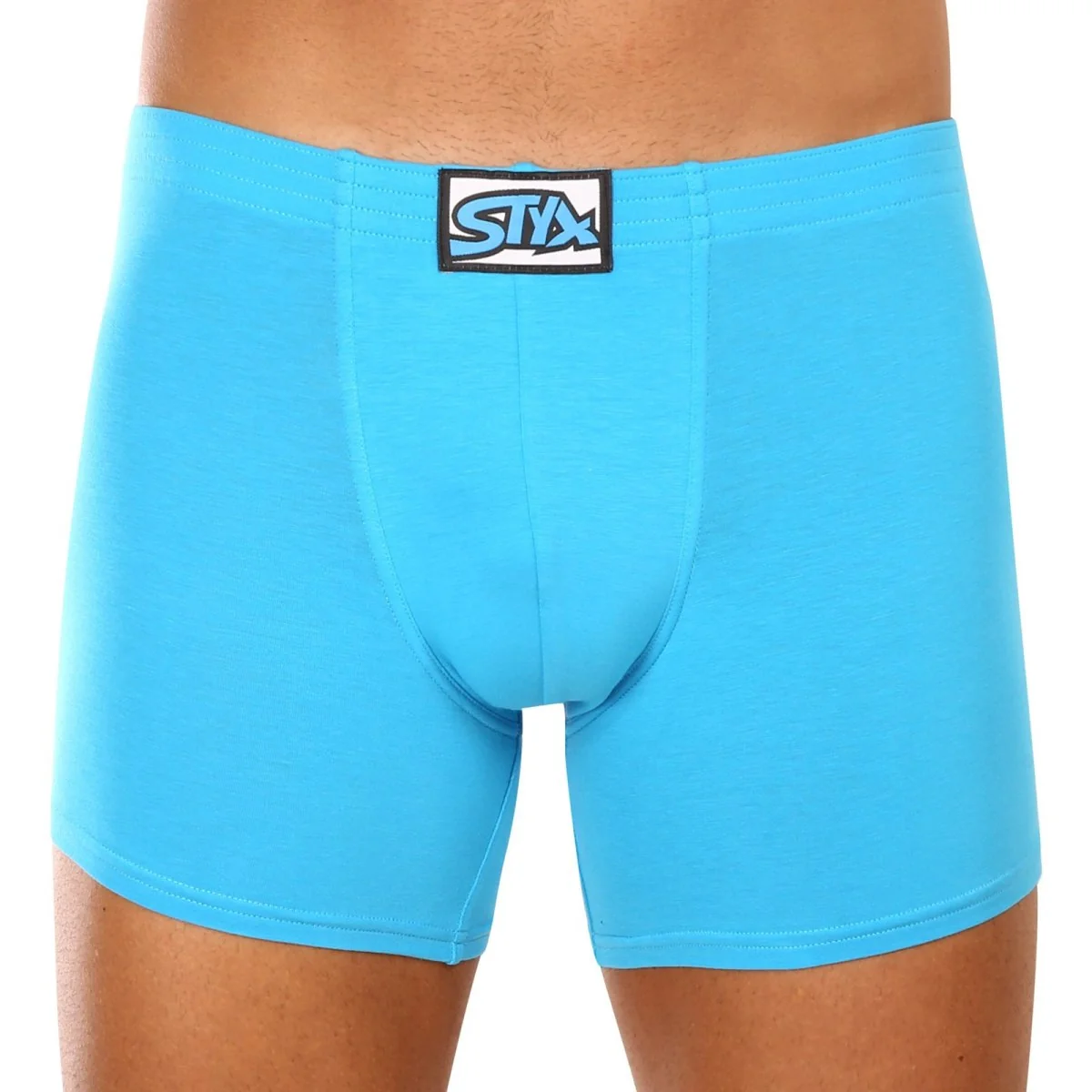 Styx 3PACK pánské boxerky long klasická guma vícebarevné (3F96019) M 