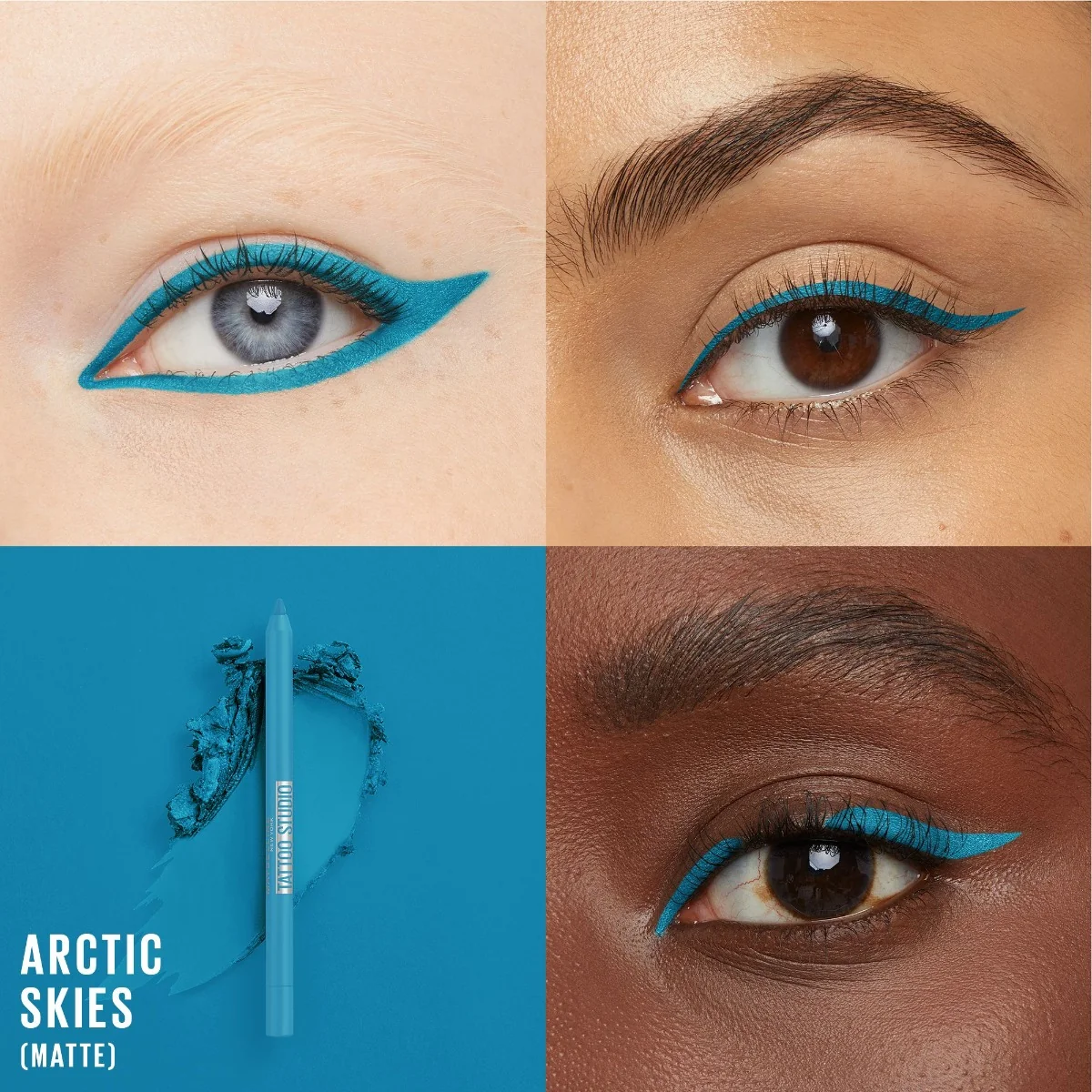 Maybelline Tattoo Liner Gel Pencil odstín 806 Arctic Skies gelová tužka na oči 1,3 g