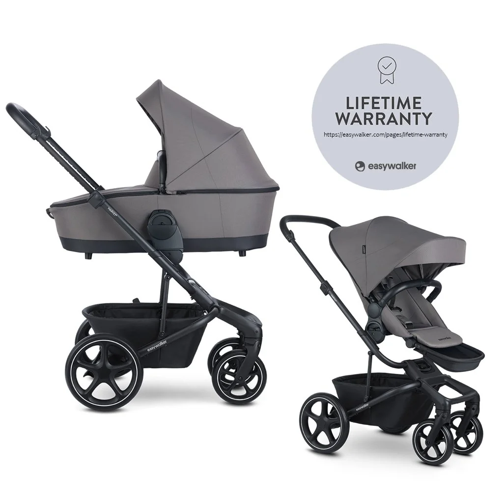 Easywalker Kočárek kombinovaný Harvey⁵ 2v1 Pebble Grey LITE RWS 