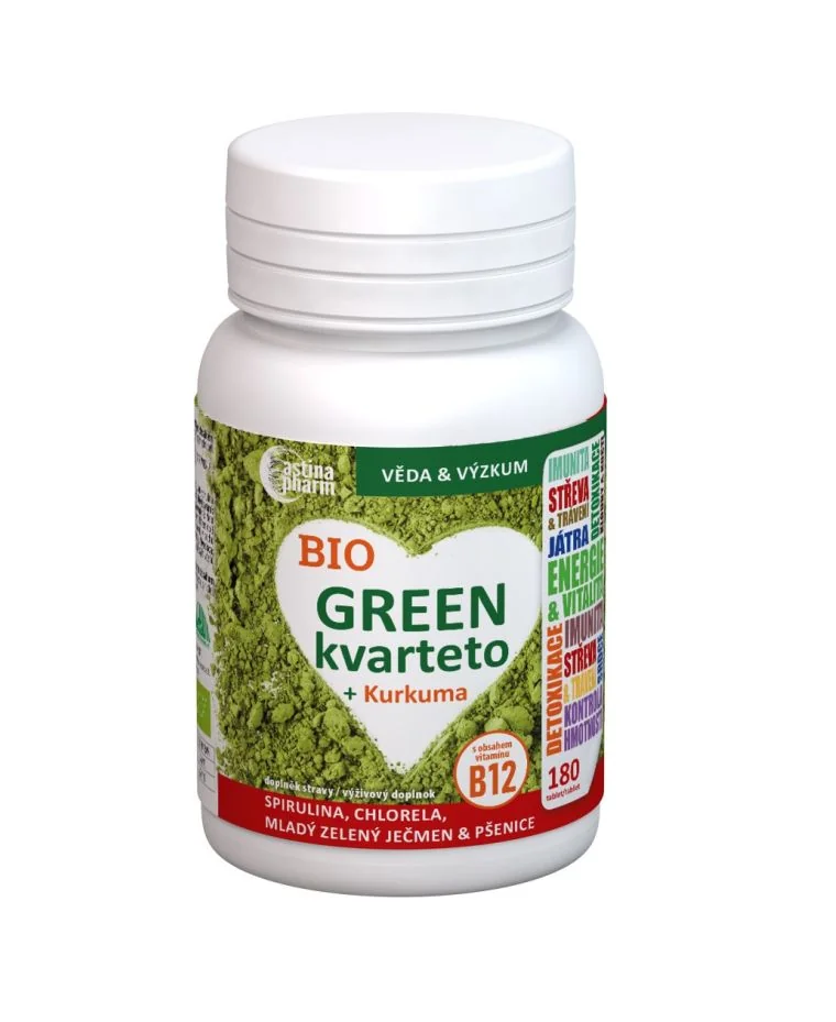 Astina BIO Green kvarteto s kurkumou 180 tablet