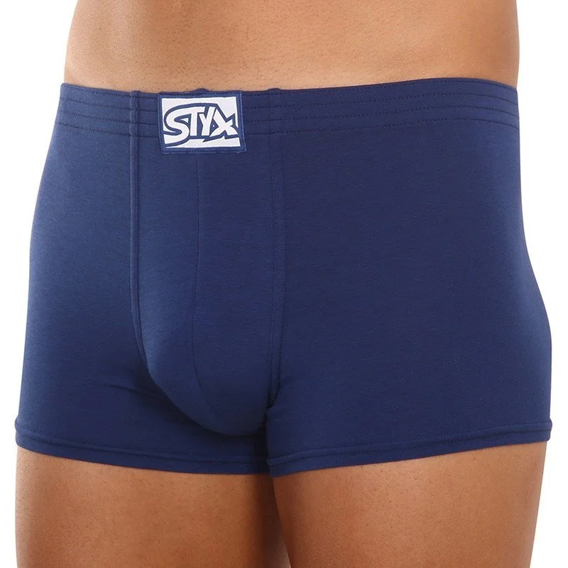 Styx 3PACK pánské boxerky klasická guma tmavě modré (3Q0968) L 