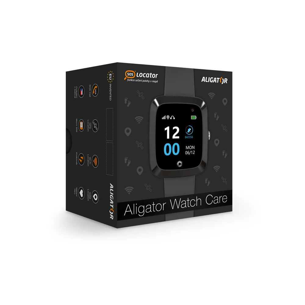 Aligator Watch Care GPS (TD20) hodinky s GPS černé