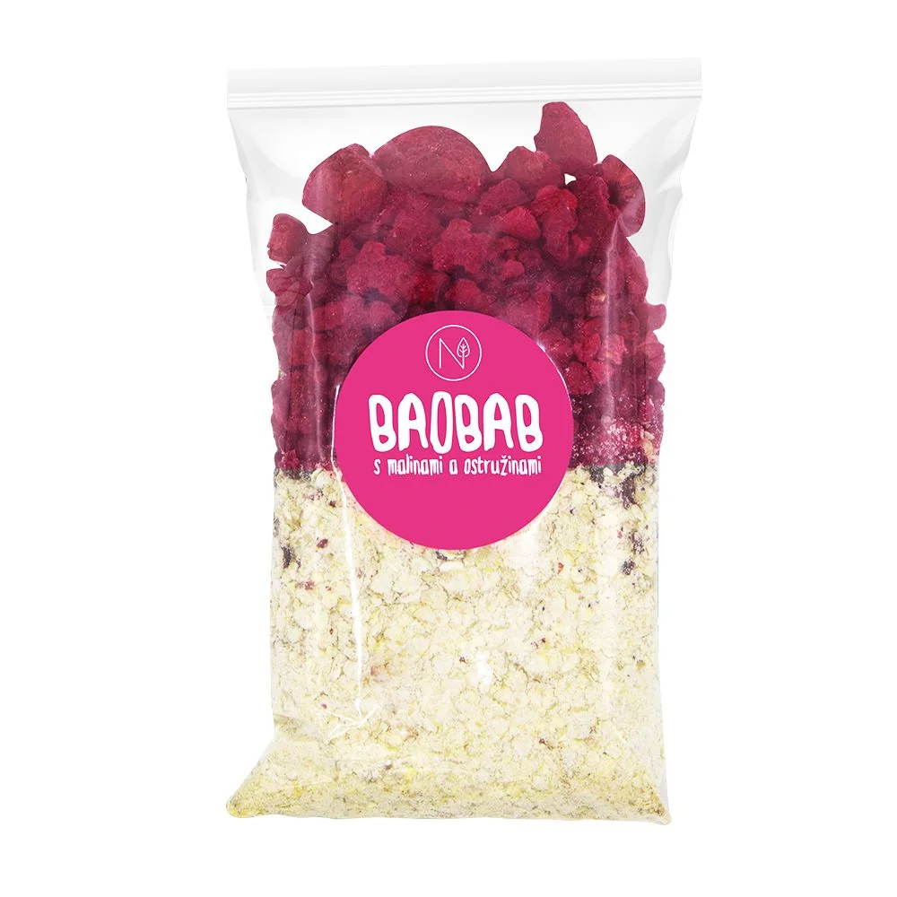 NATU Superkaše BAOBAB s malinami a ostružinami 70 g